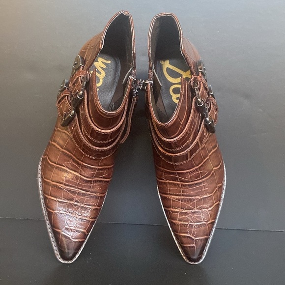 Sam Edelman Shoes - Anthropologie x Sam Edelman Windsor Ankle Western Bootie Chocolate Brown Sz 6